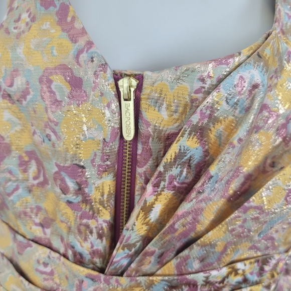 Zac Posen Target Gold Brocade Cocktail Party Dress Pockets Womens 8 NWT - Picture 8 of 14